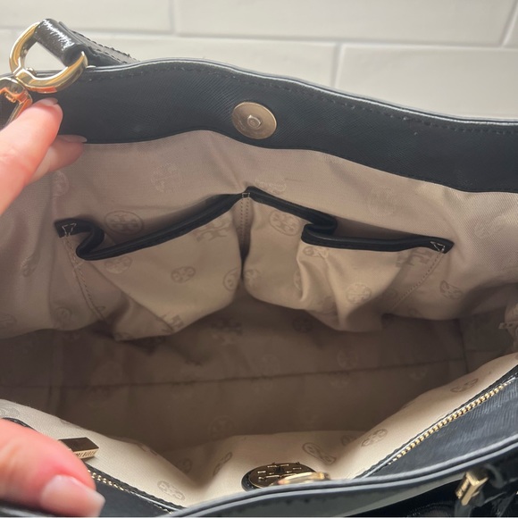 Tory Burch Purse with Detachable Shoulder Strap - Black and Gold Mini tote - Picture 10 of 10